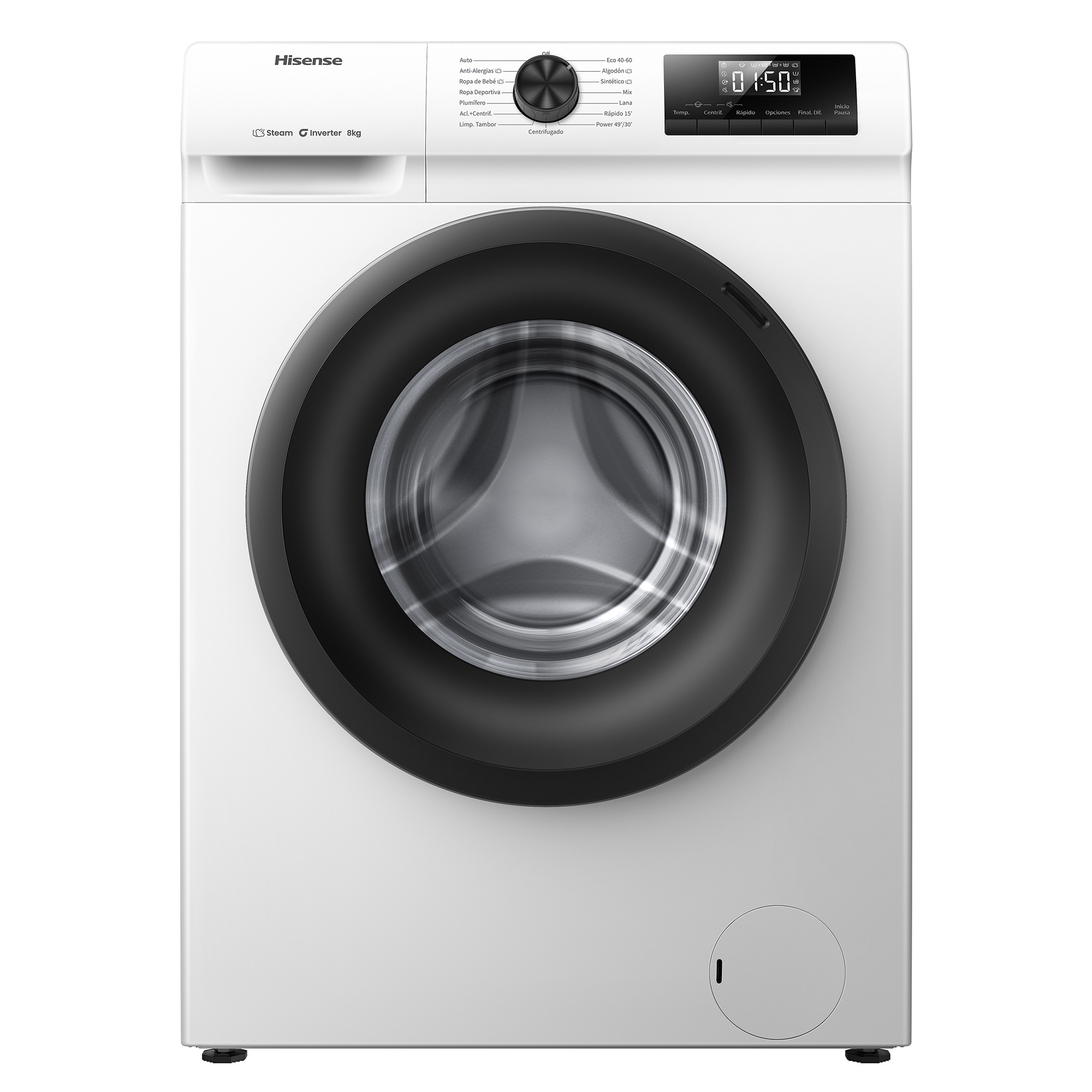 LAVADORA HISENSE WF1Q8041BW1, 8K, 1400R, BLANCA - A